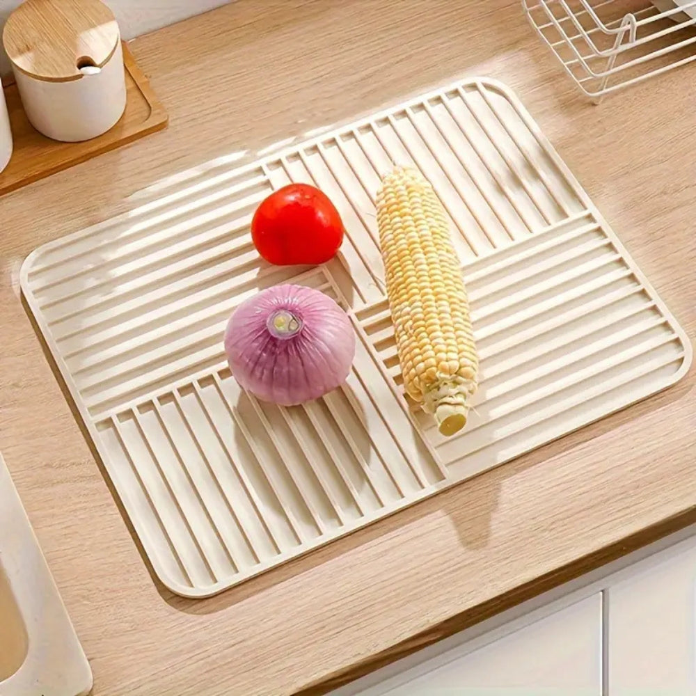Rivaro Dish Drying Mat - Silicone, Foldable Heat-Resistant 0