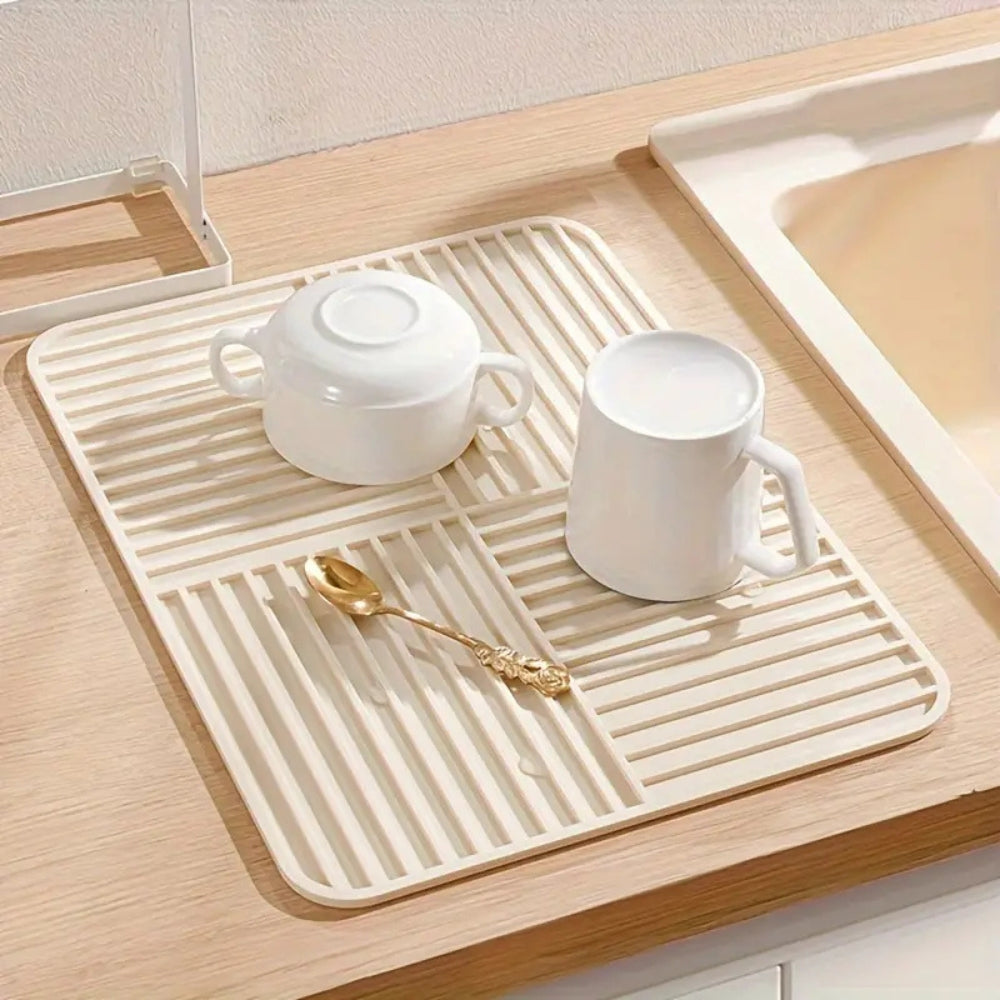 Rivaro Dish Drying Mat - Silicone, Foldable Heat-Resistant 7