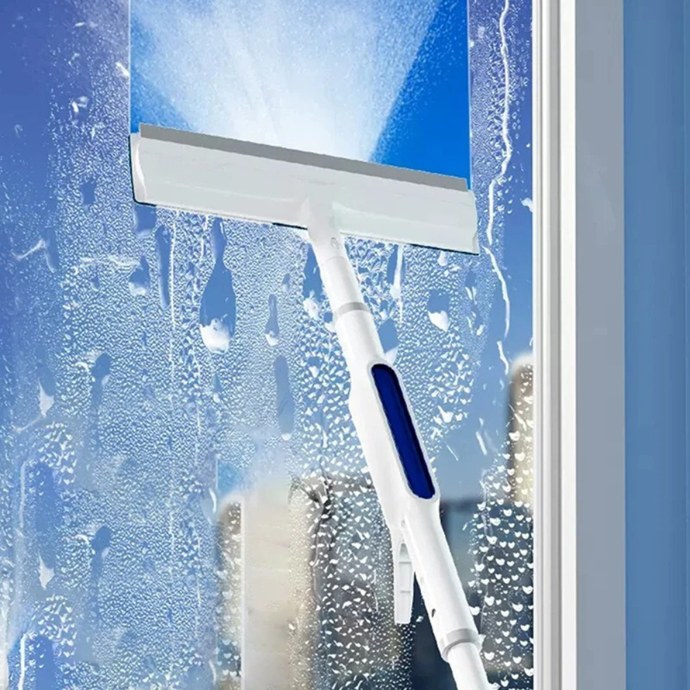 Rivaro Window Cleaner - 3-in-1 Telescopic with Spray Function 0