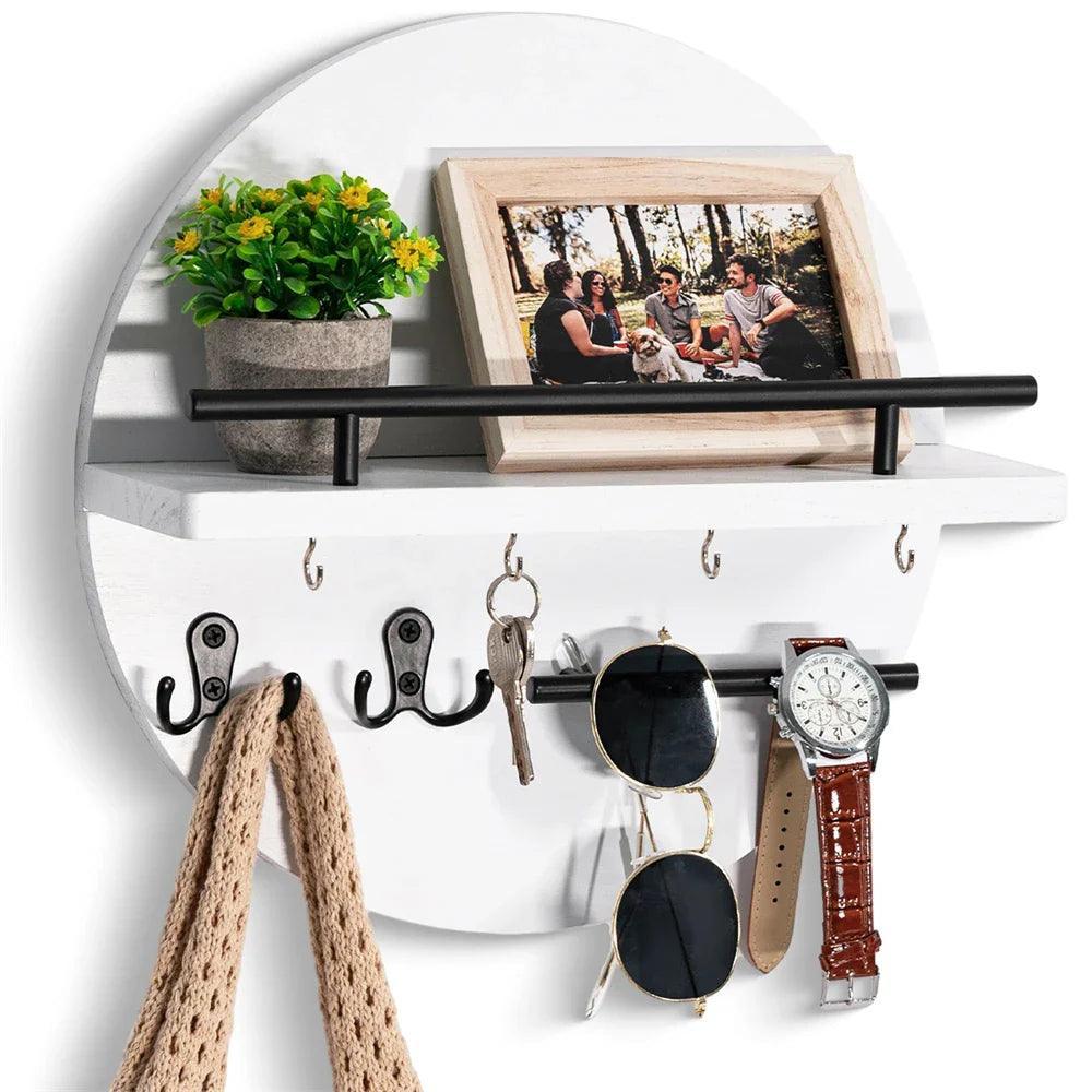 Rondo Key Holder for Wall - Sustainable Wood, Elegant Organizer 8