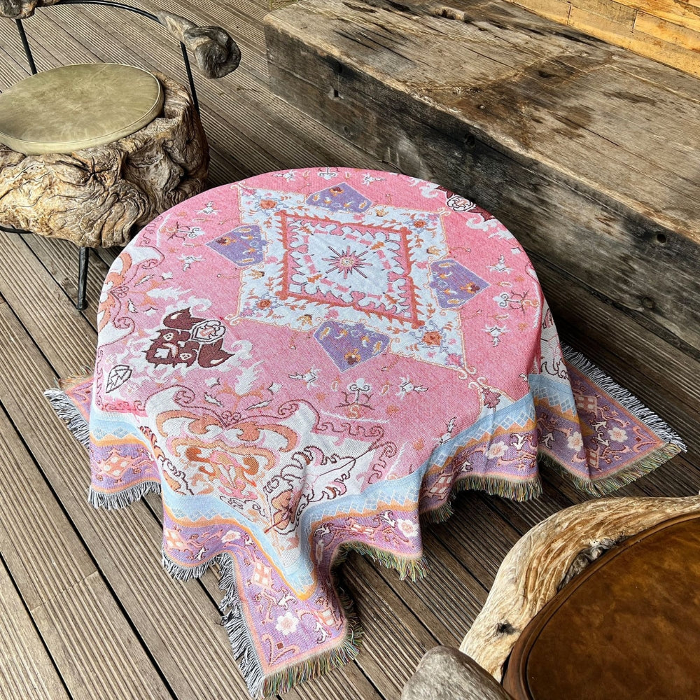 AzuraLoom Blanket - Throw Blanket - Boho Style - Reversible Aztec Design