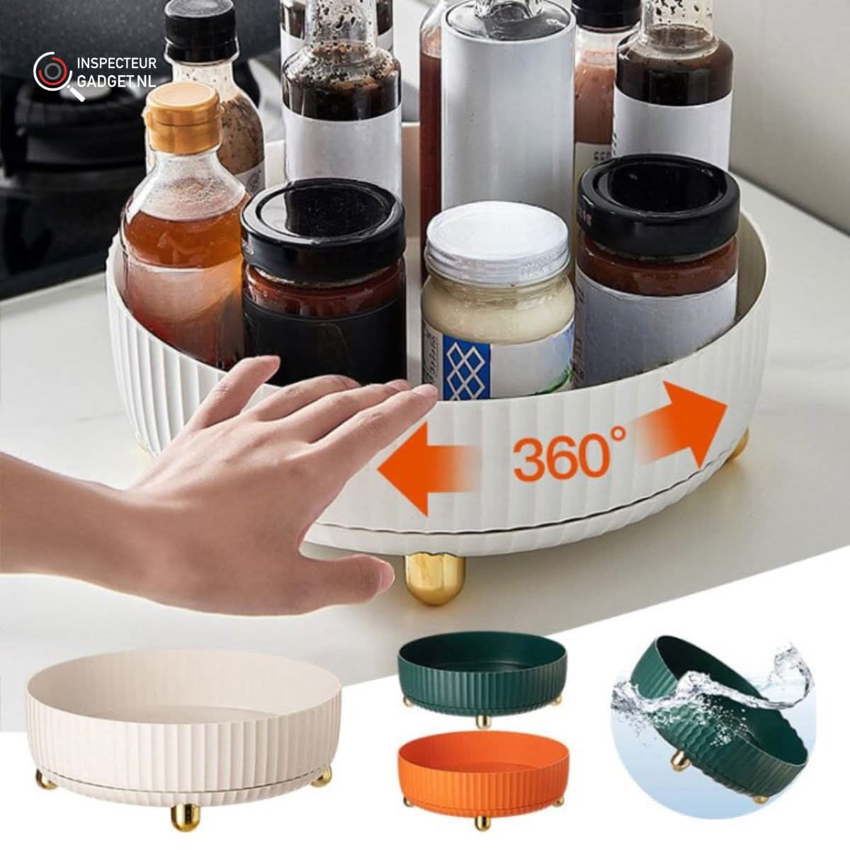Roto Lazy Susan Turntable - High-Quality Plastic, Space-Saving Organizer 5