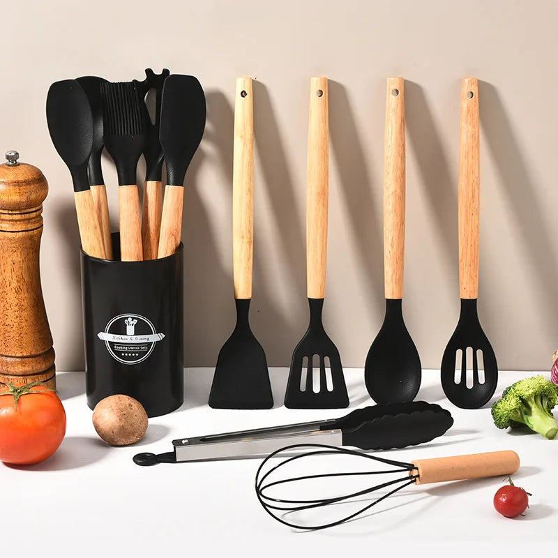 CookEase – Silicone Kitchen Utensil Set – Complete Cooking Essentials