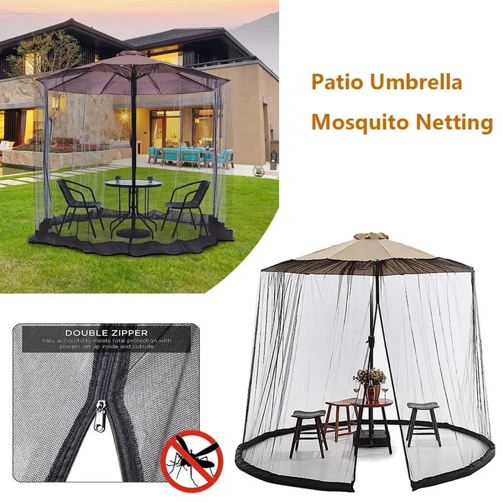 BugShield Oasis – Parasol Mosquito Net – Outdoor Insect Protection Screen