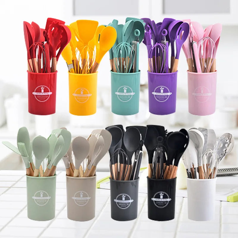 CookEase – Silicone Kitchen Utensil Set – Complete Cooking Essentials