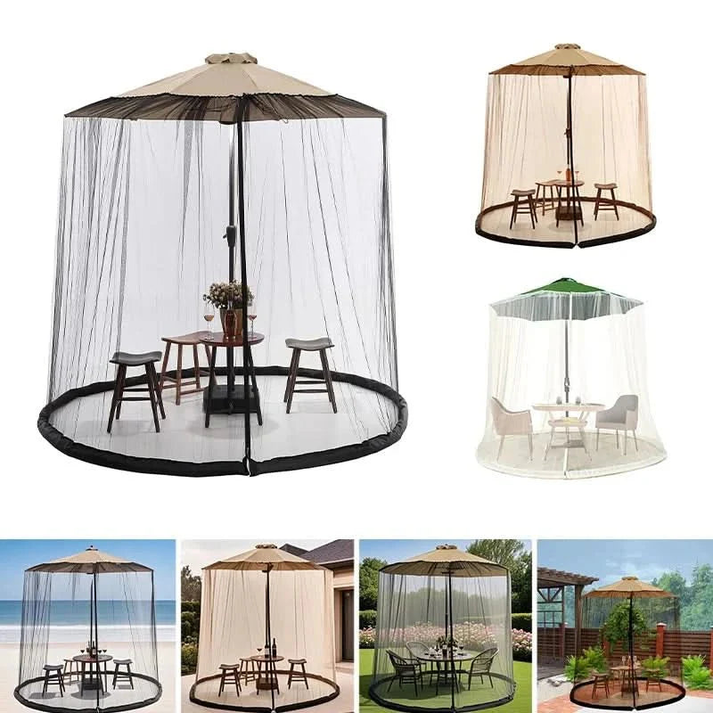 BugShield Oasis – Parasol Mosquito Net – Outdoor Insect Protection Screen