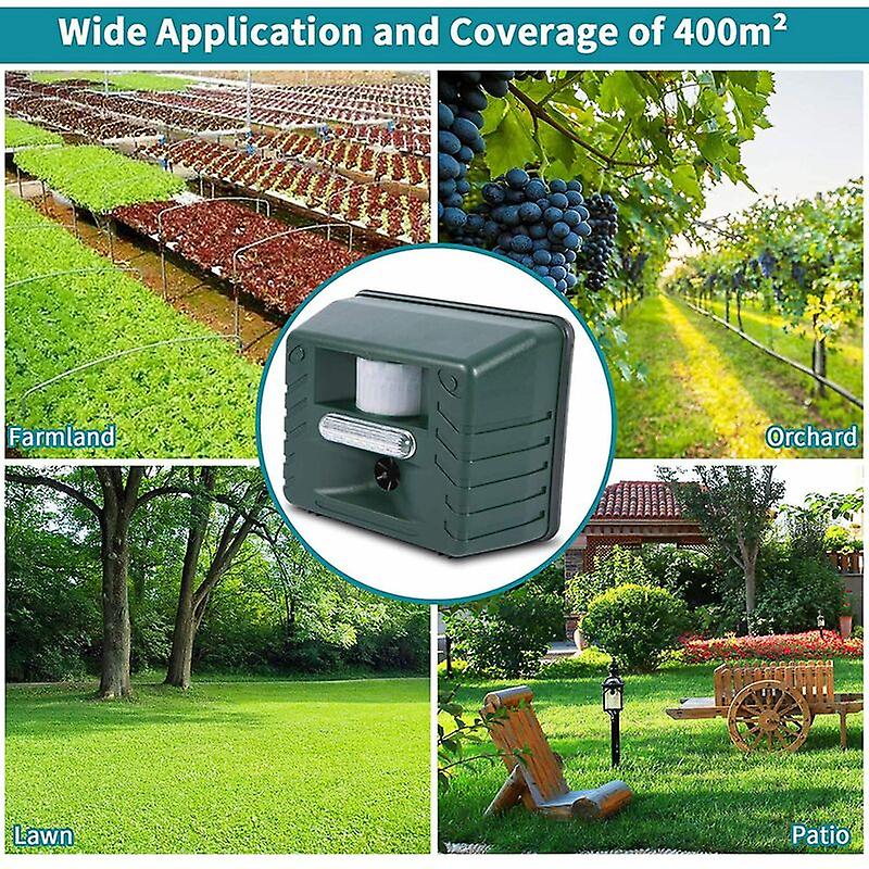 QuietGuard Repeller – Ultrasonic Bird Deterrent – Motion-Activated Garden Protection