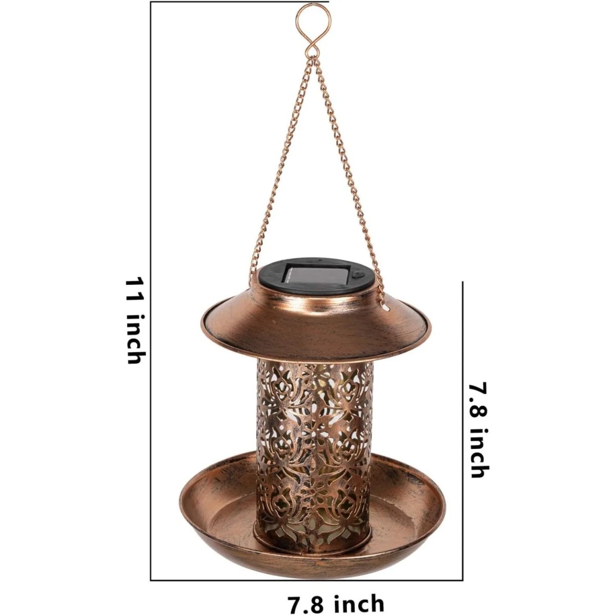 GlowPerch Feeder – Solar LED Bird Feeder – Decorative Garden Lighting Accent