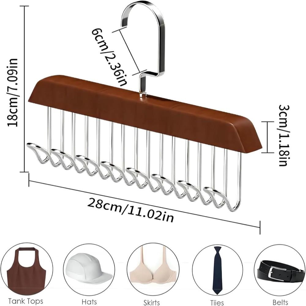 Sable 360 Organizer Rack - Wood Finish, Rotating Space Saver 5