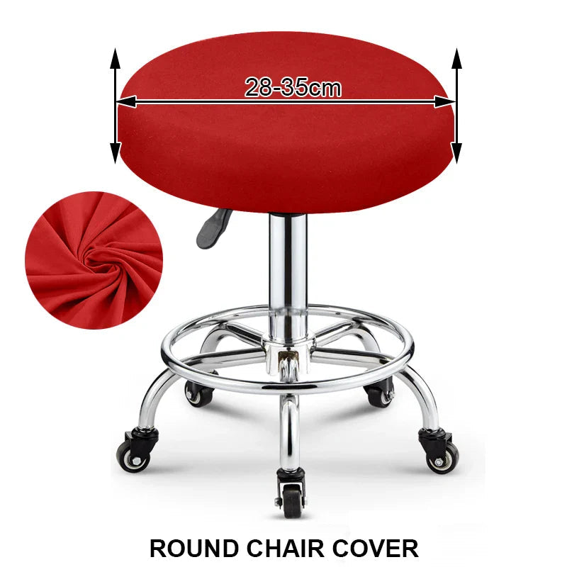 Sable Bar Stool Cover - Universal Stretch Fabric, Elegant Design 11