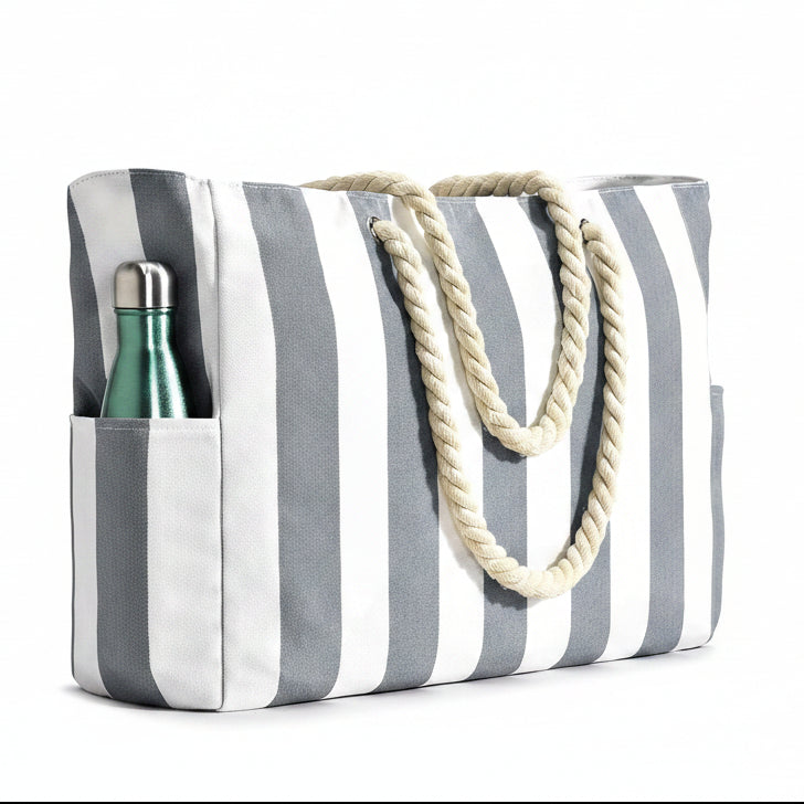 Sable Beach Bag - Large Waterproof Polyester Tote, Spacious Design for Women 10