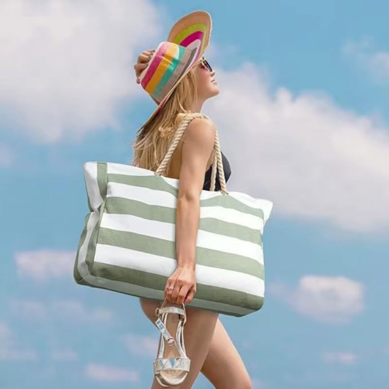 Sable Beach Bag - Large Waterproof Polyester Tote, Spacious Design for Women 3