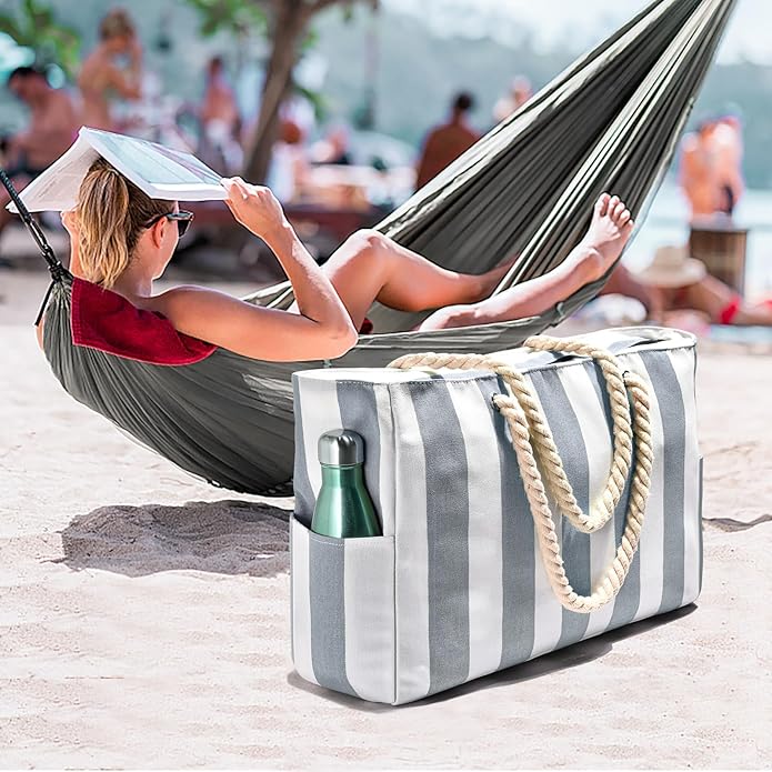 Sable Beach Bag - Large Waterproof Polyester Tote, Spacious Design for Women 4