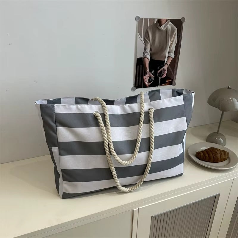 Sable Beach Bag - Large Waterproof Polyester Tote, Spacious Design for Women 6