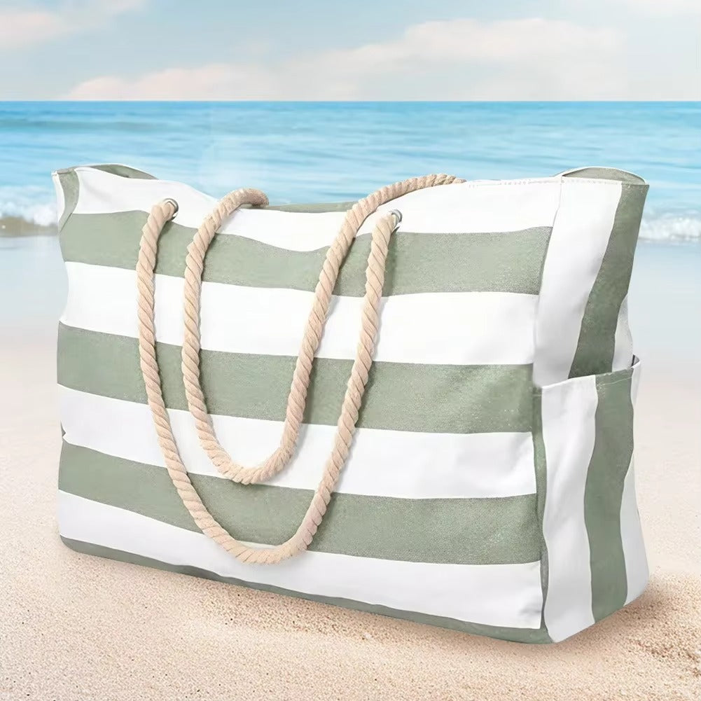 Sable Beach Bag - Large Waterproof Polyester Tote, Spacious Design for Women 7