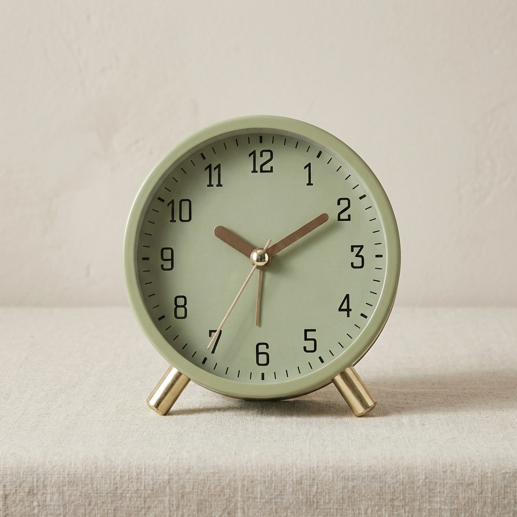 Sable Desk Clock - Scandinavian Design, Silent Sweep Movement 1