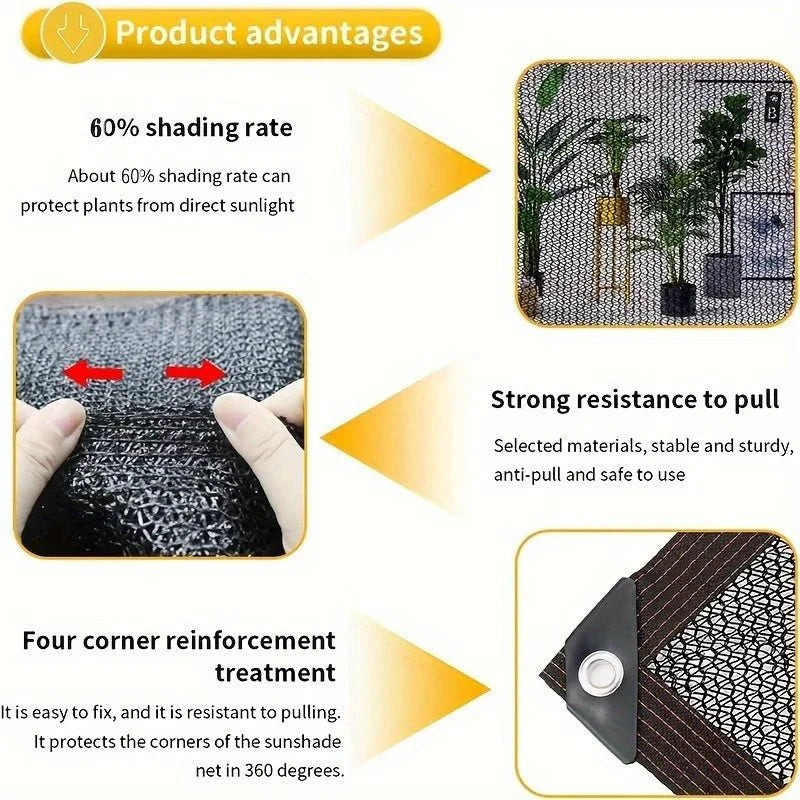 Sable Shade Cloth - UV-Resistant Garden Shade Fabric, Reinforced Corners 5