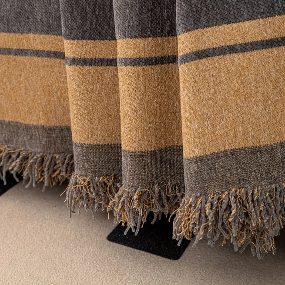 Sable Sofa Cover - Reversible Chenille, Tiger Motif for Sectional and Couch 4