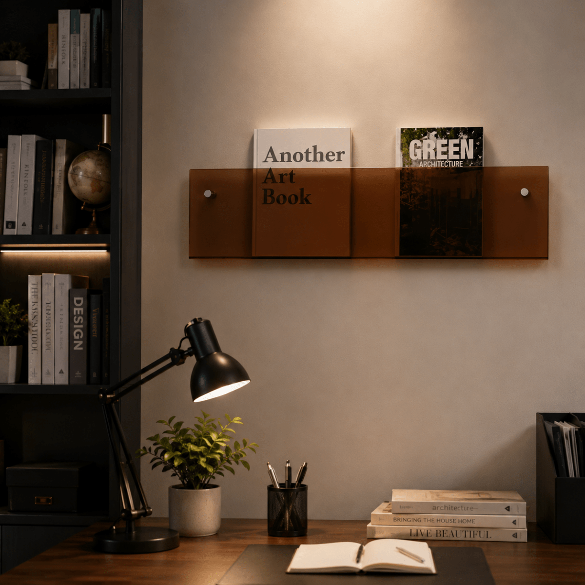 Sable Wall Magazine Holder - Elegant Minimalist Design, Space-Saving Storage 6