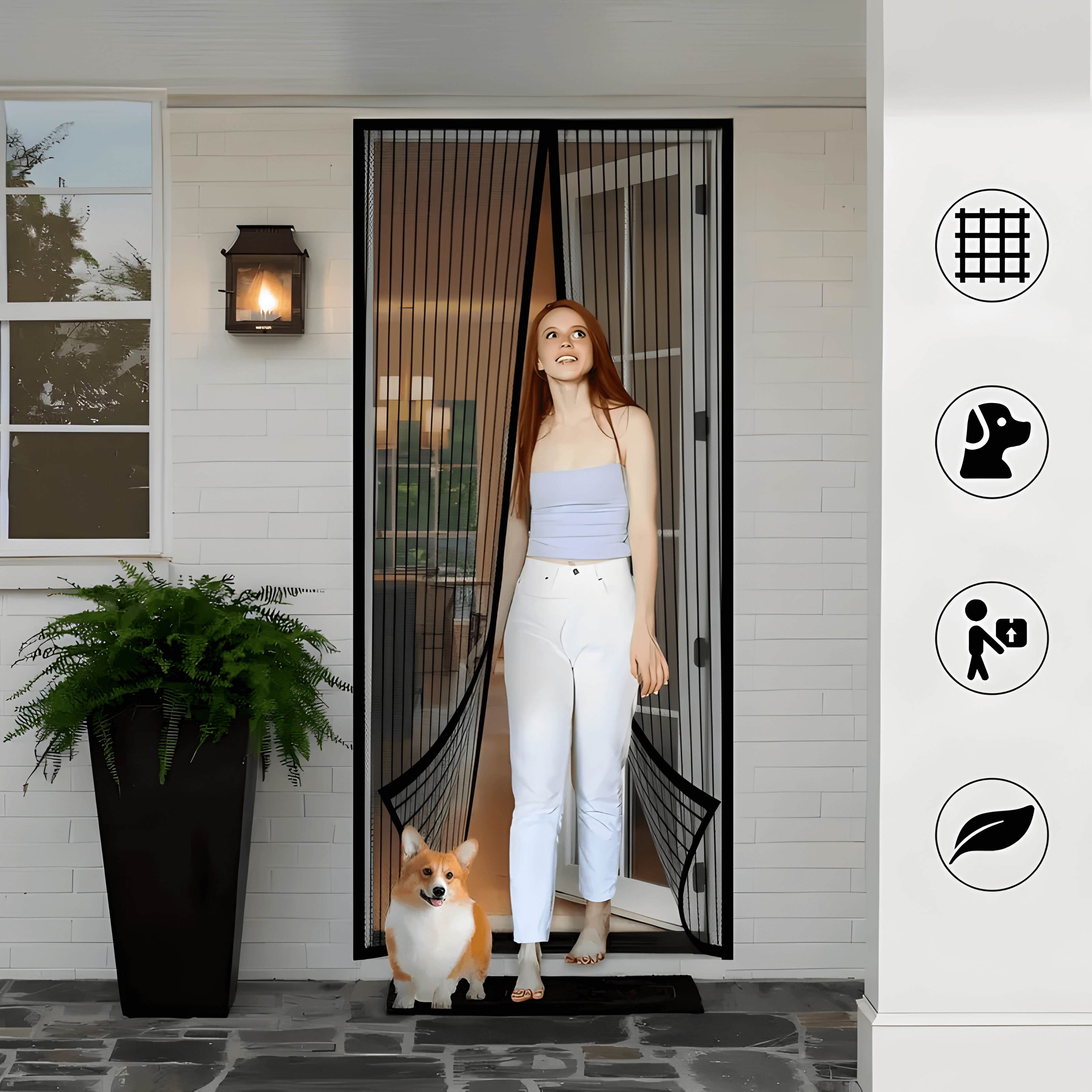 Sela Door Net Screen - Self-Closing, Pet-Friendly Mosquito Net for Doors 2