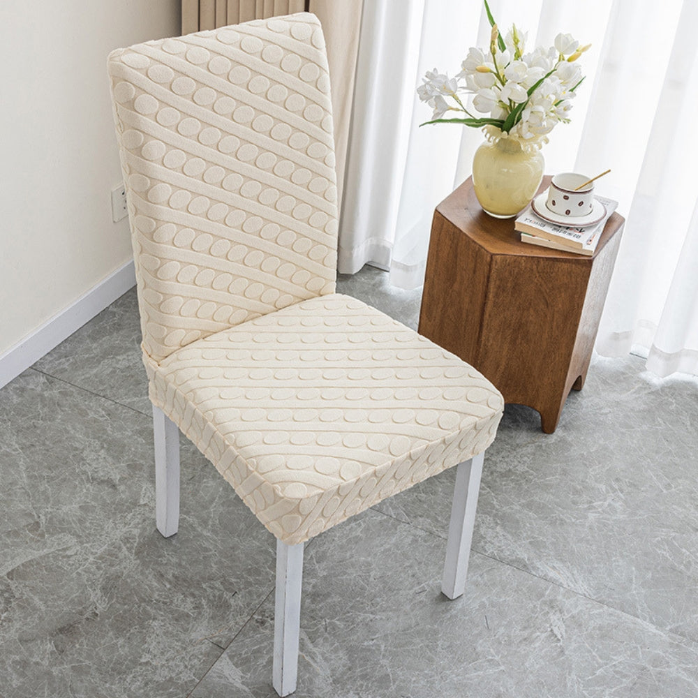 EleganCover – Embossed Oval Knit Chair Cover
