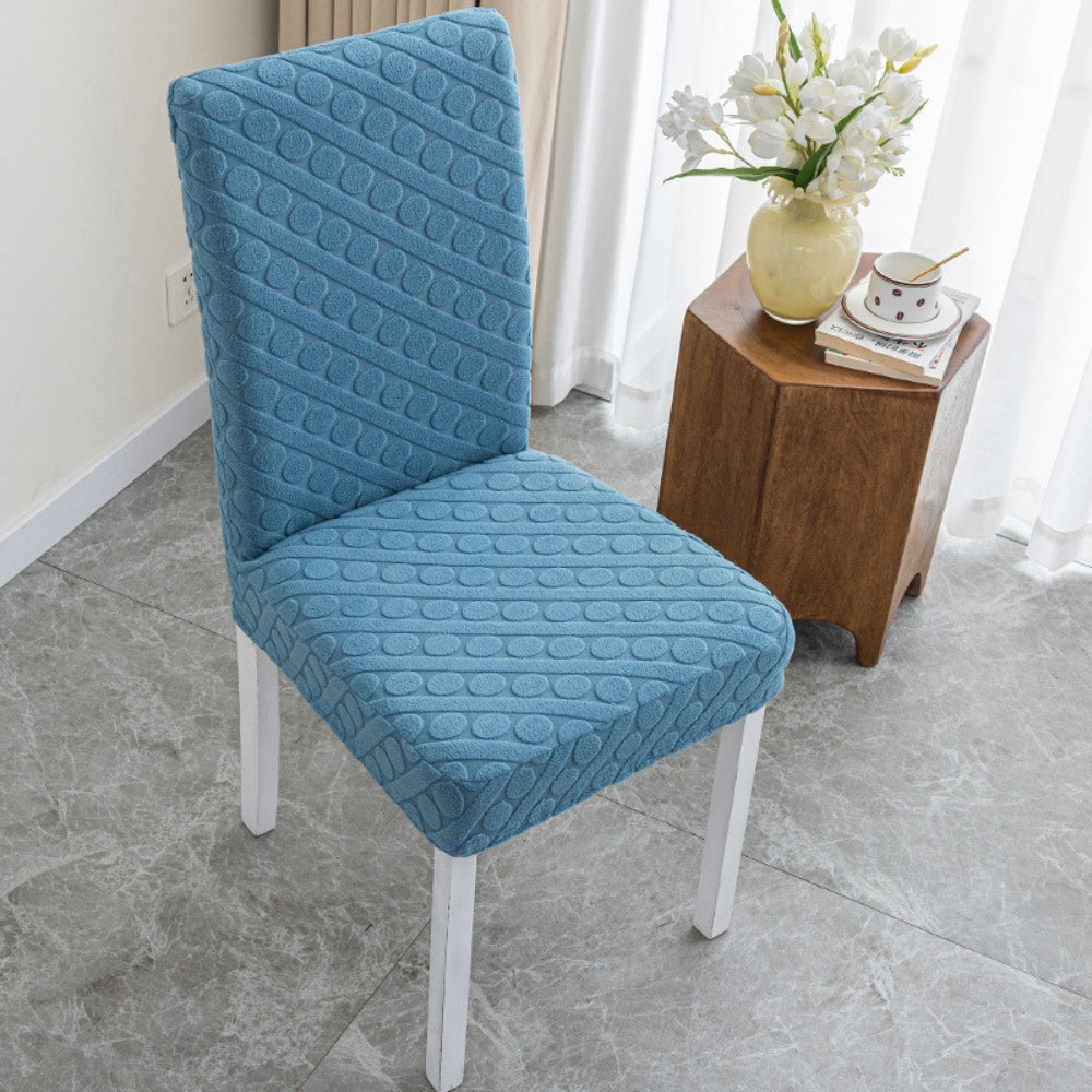 EleganCover – Embossed Oval Knit Chair Cover