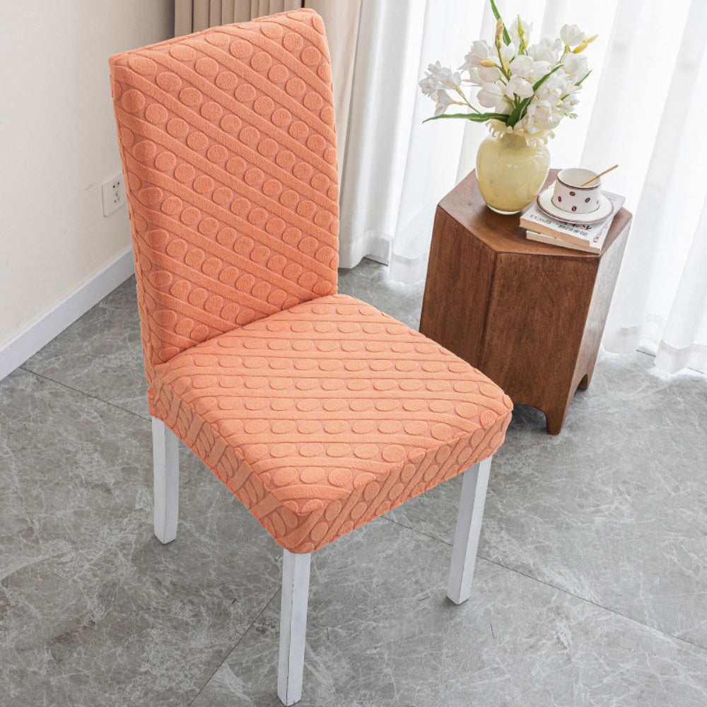 EleganCover – Embossed Oval Knit Chair Cover