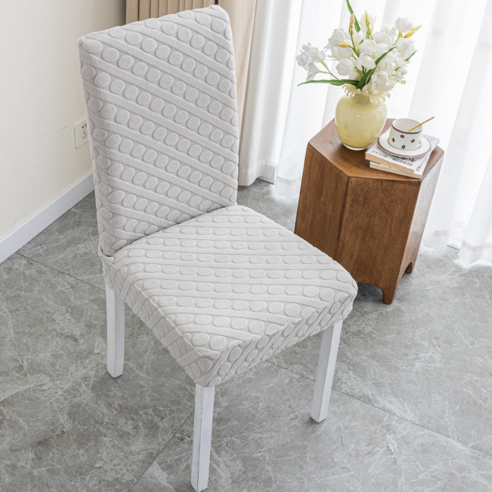 EleganCover – Embossed Oval Knit Chair Cover