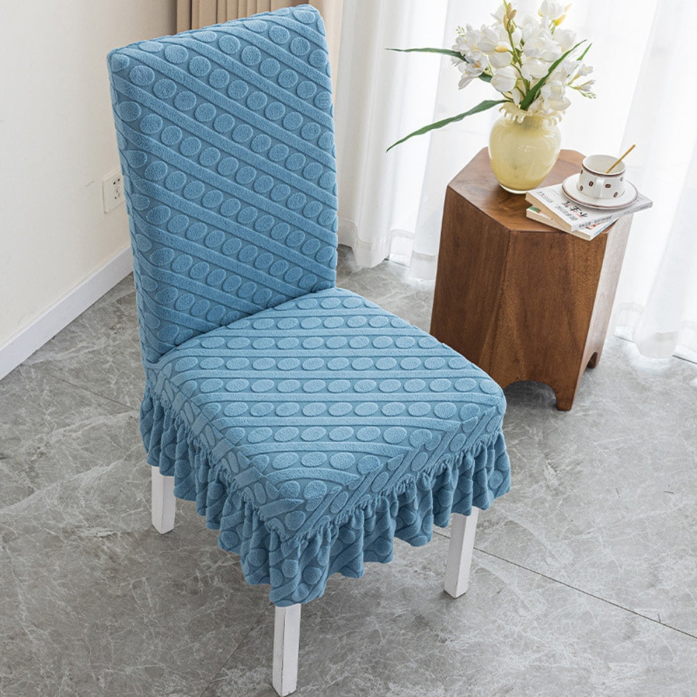 EleganCover – Embossed Oval Knit Chair Cover