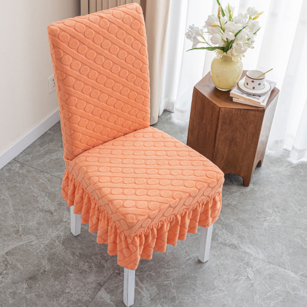 EleganCover – Embossed Oval Knit Chair Cover