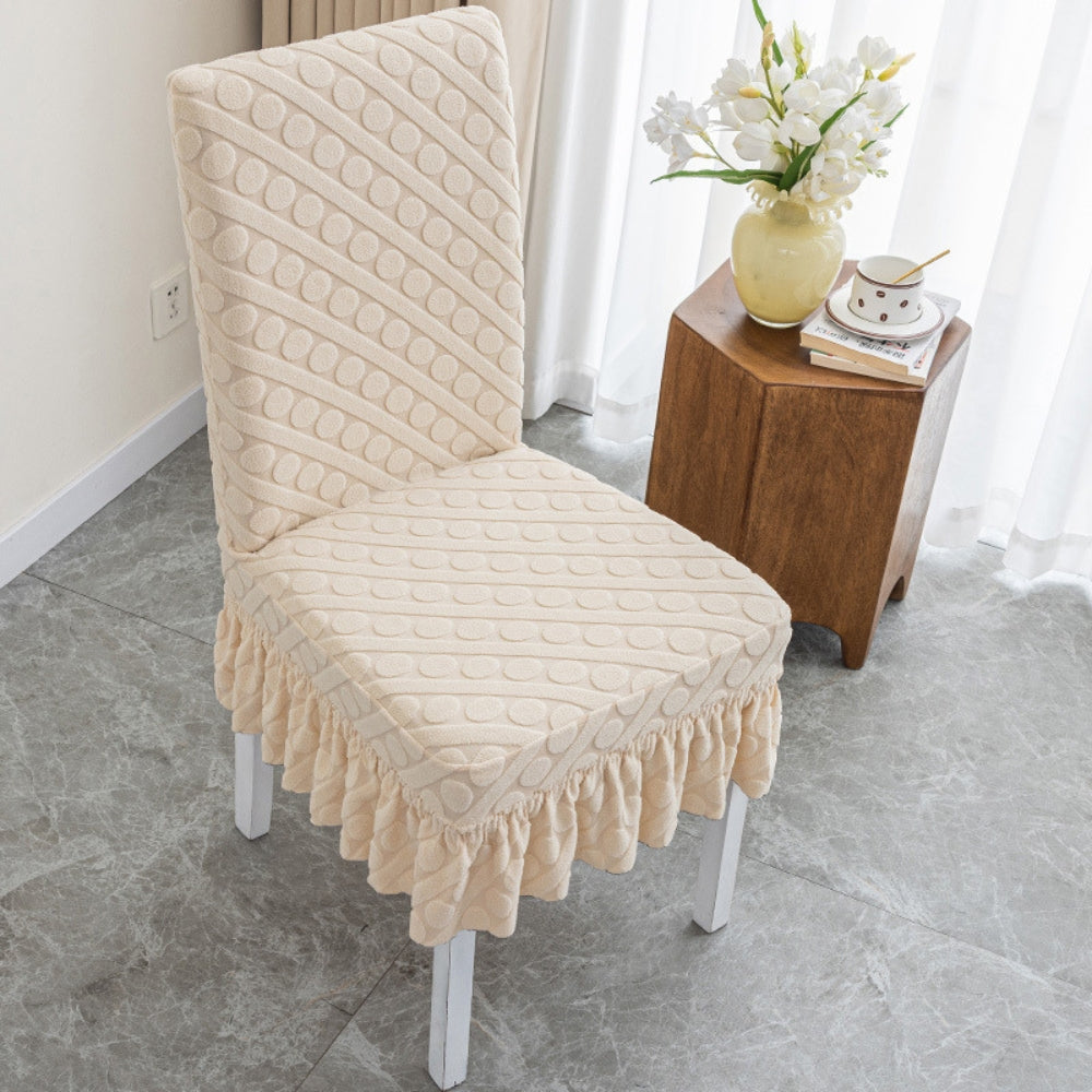 EleganCover – Embossed Oval Knit Chair Cover
