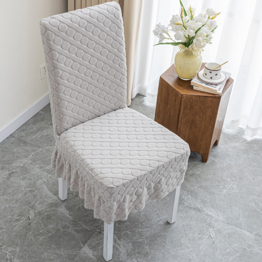 EleganCover – Embossed Oval Knit Chair Cover