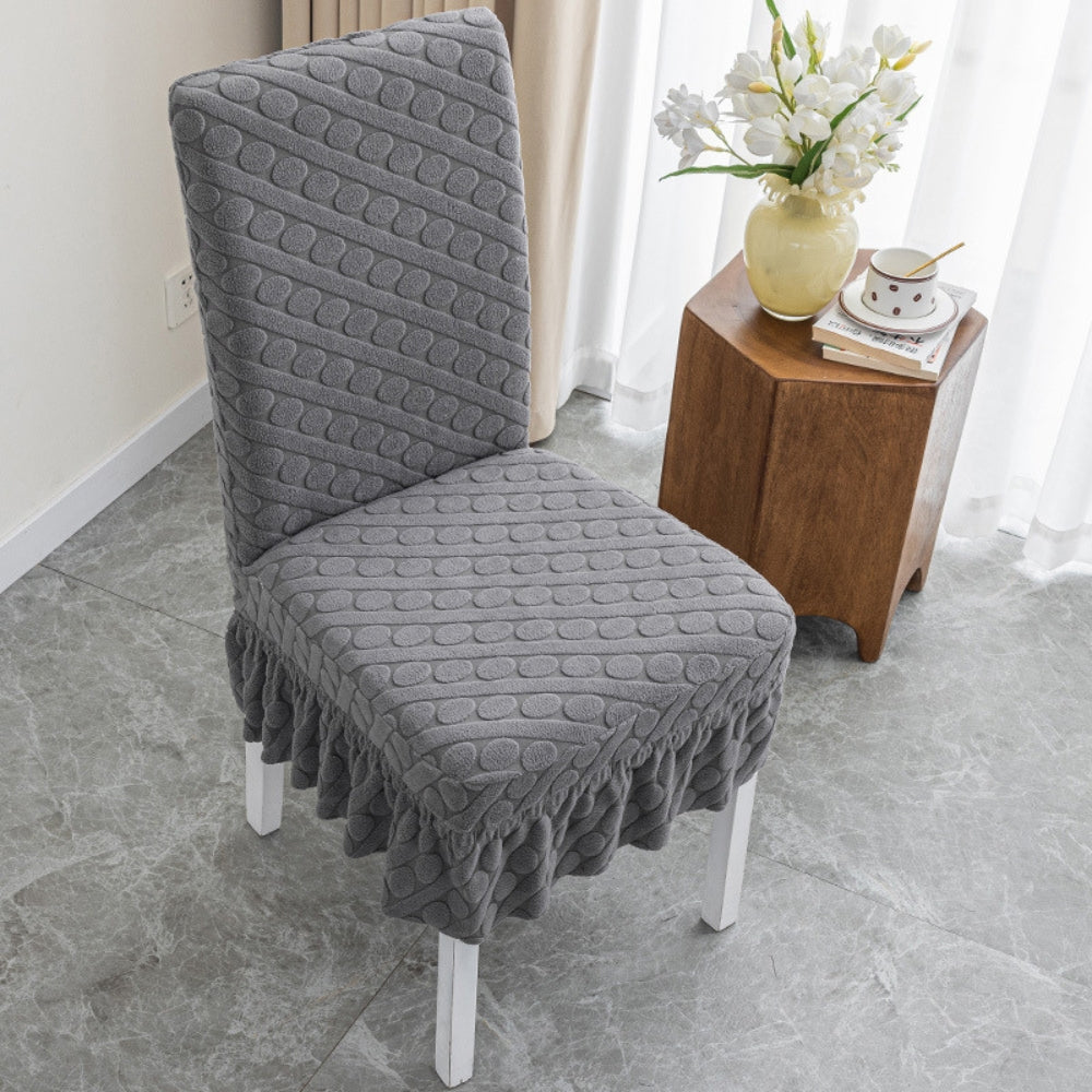 EleganCover – Embossed Oval Knit Chair Cover