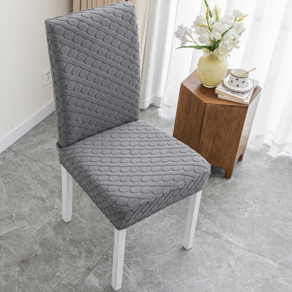 EleganCover – Embossed Oval Knit Chair Cover
