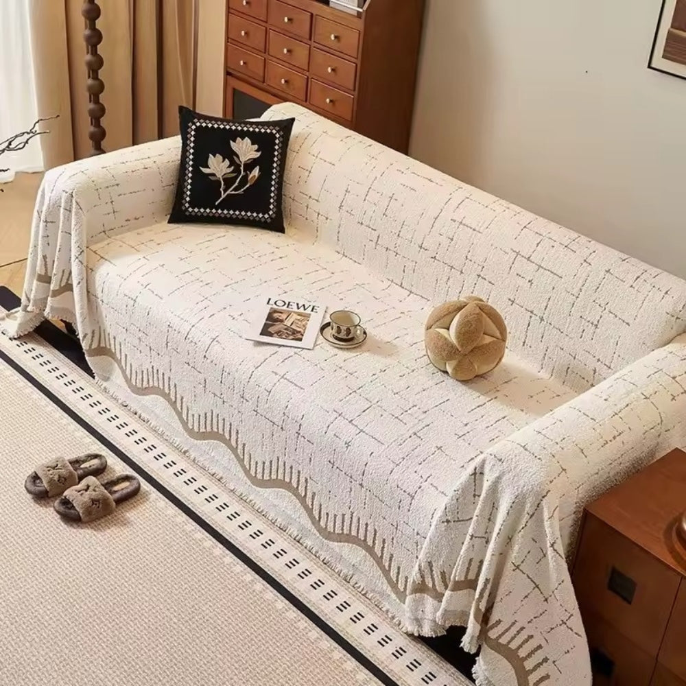 Serena Sofa Cover - Microfiber Blend, Nordic Style Slipcover 4