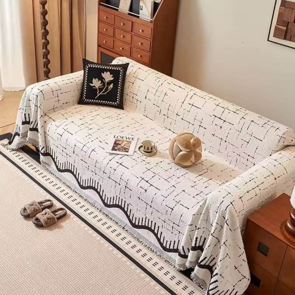 Serena Sofa Cover - Microfiber Blend, Nordic Style Slipcover 5