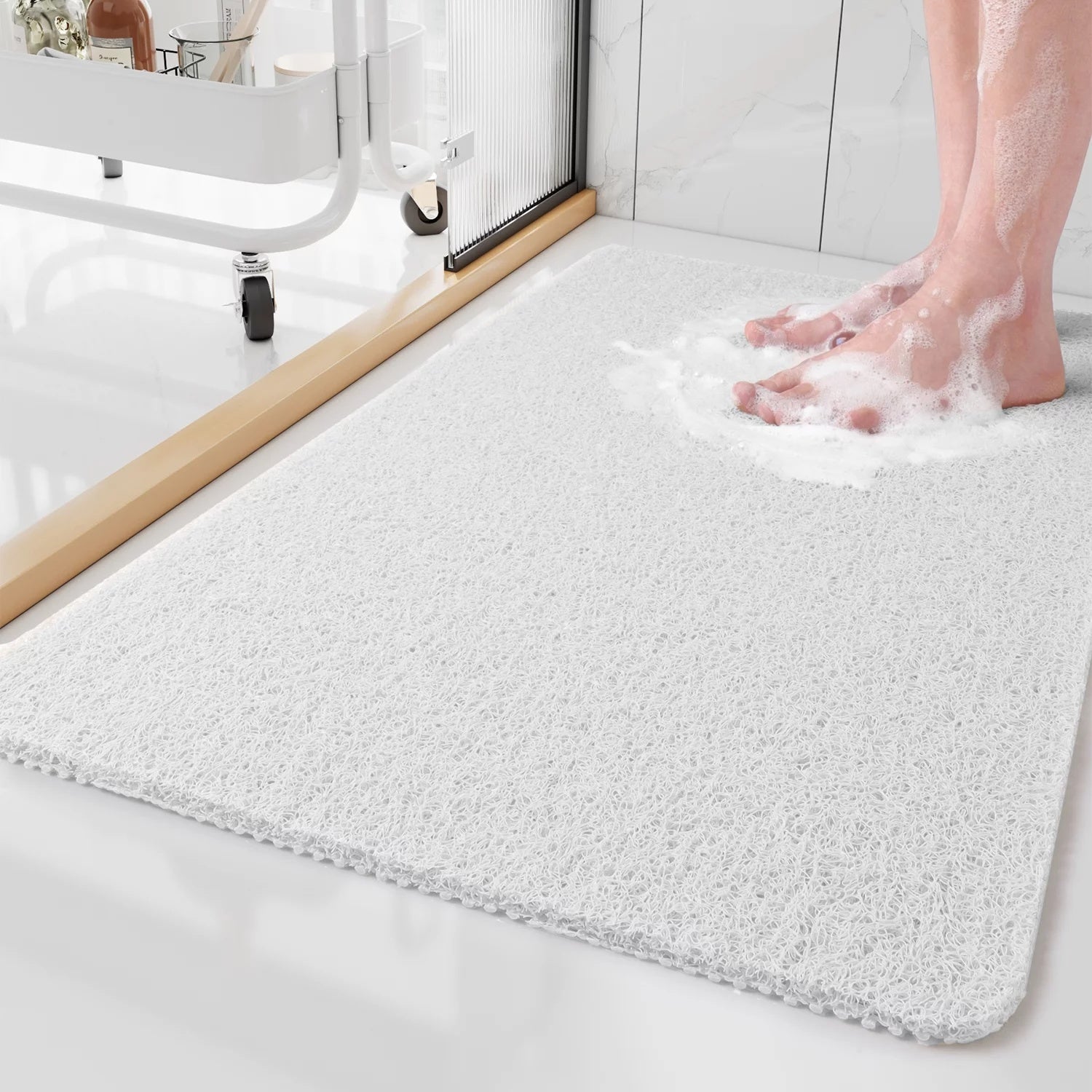 Serene Shower Mat Non Slip - Microban Fabric, Soft Texture 6