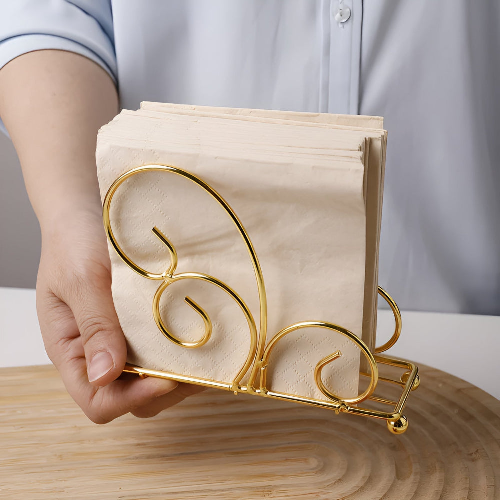 Sienna Napkin Holder for Table - Premium Iron, Space-Saving Design 6