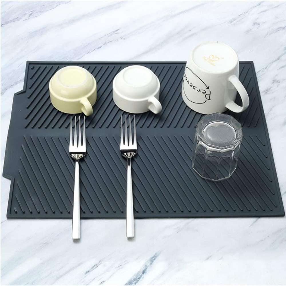 Sileo Silicone Dish Drying Mat - Flexible, Non-Slip Kitchen Essential 0