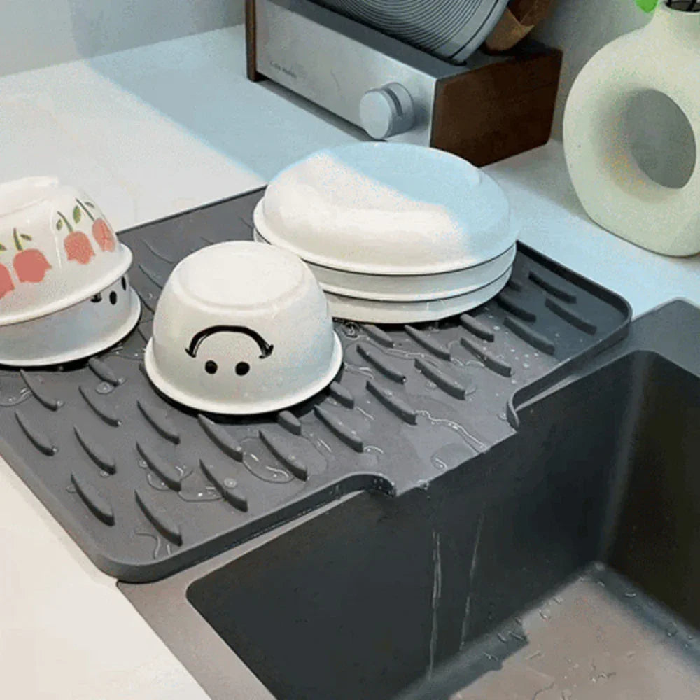 Silicool Dish Drying Mat - Heat-Resistant Silicone, Non-Slip Design 0