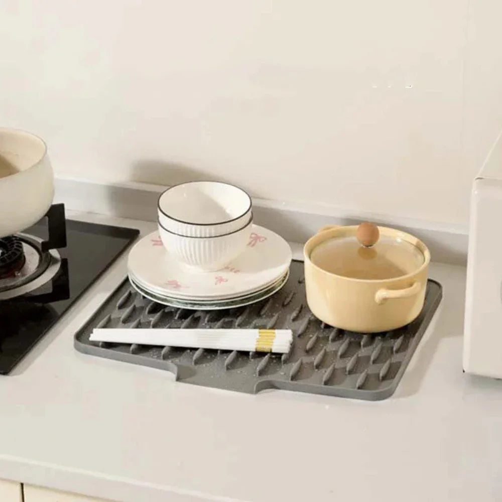 Silicool Dish Drying Mat - Heat-Resistant Silicone, Non-Slip Design 6