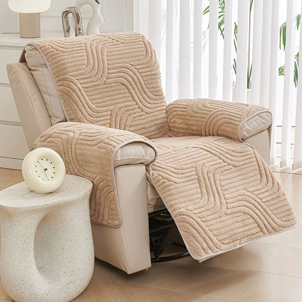 Silven Recliner Cover - Thick Plush, Anti-Slip Protection for Recliner Sofa 3