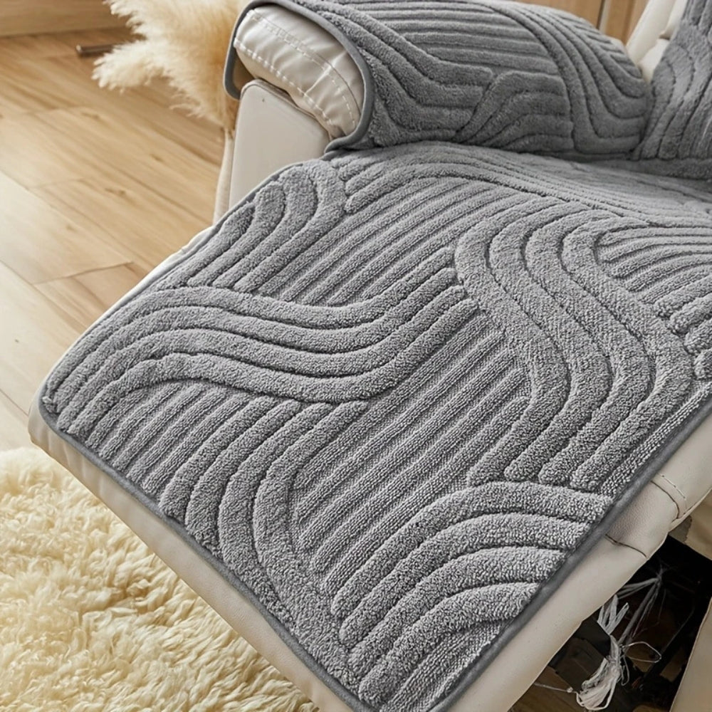 Silven Recliner Cover - Thick Plush, Anti-Slip Protection for Recliner Sofa 6