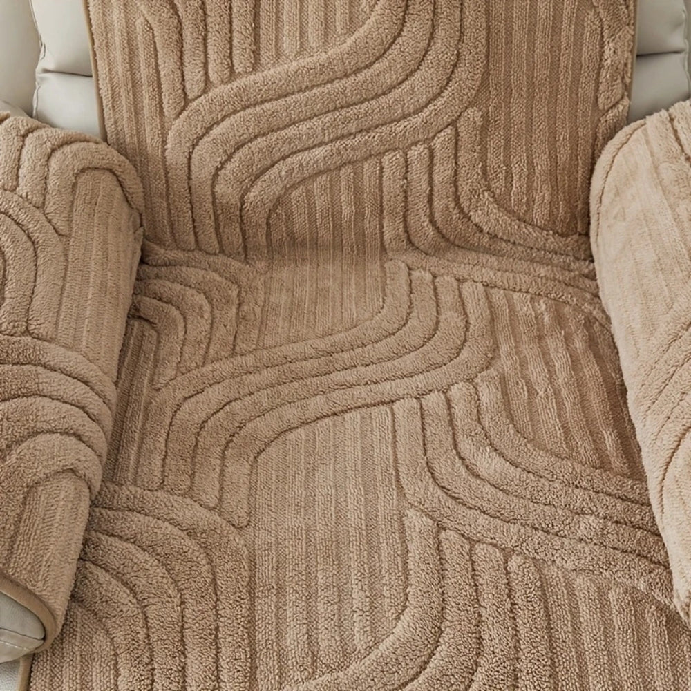 Silven Recliner Cover - Thick Plush, Anti-Slip Protection for Recliner Sofa 7