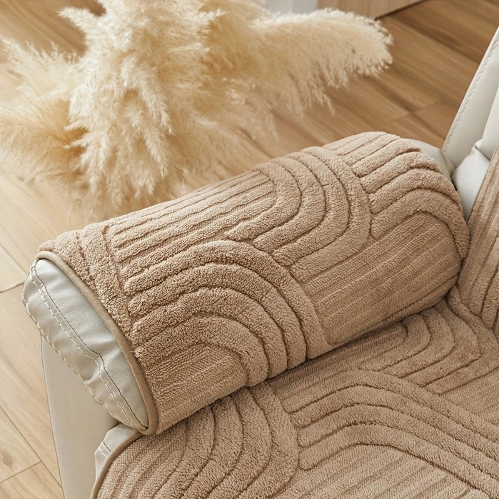 Silven Recliner Cover - Thick Plush, Anti-Slip Protection for Recliner Sofa 8