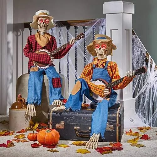 SkullGroove Halloween Decoration - Motion Activated Skeletons for Indoor Use 2