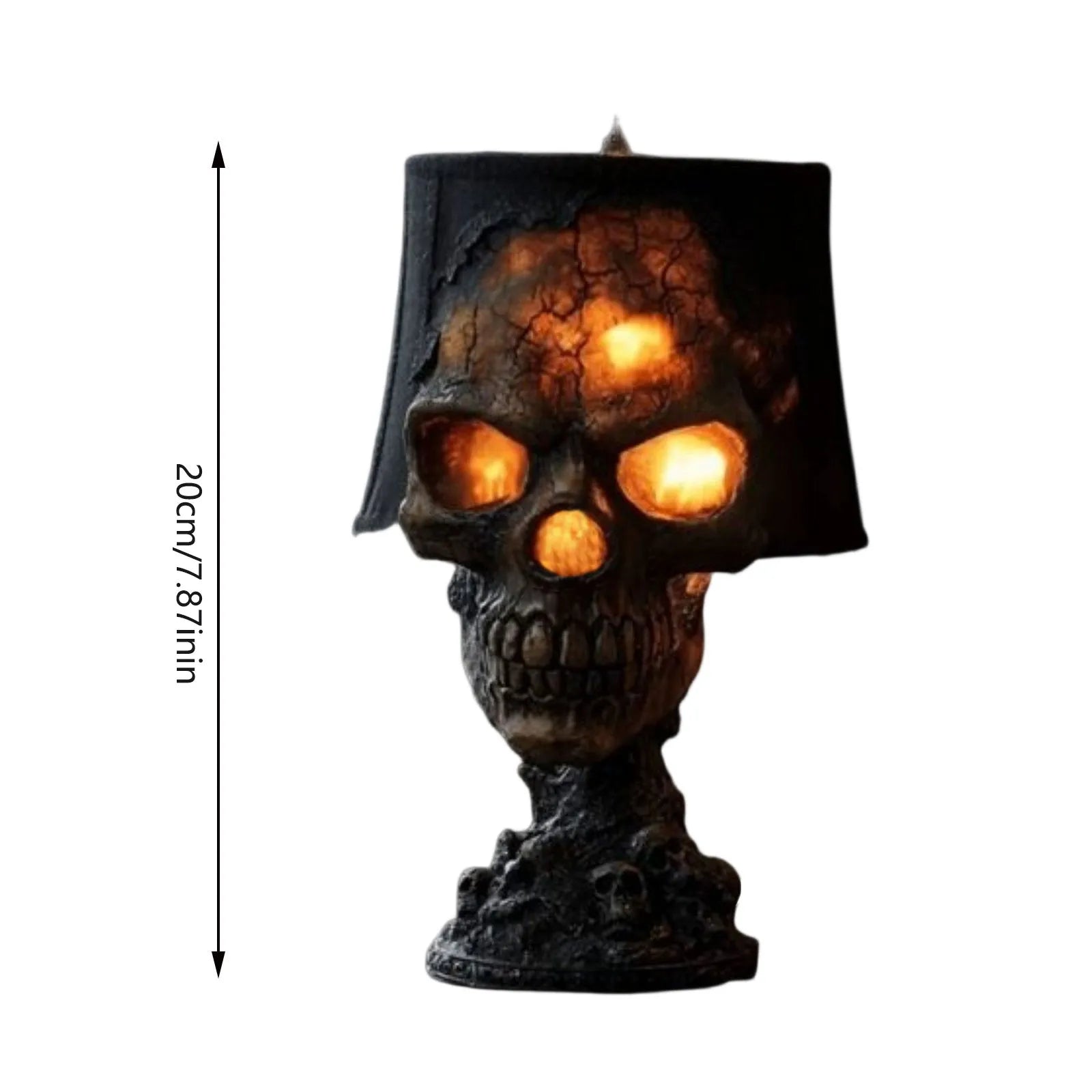 Skylark Gothic Table Lamp - Resin Skull, LED Ambient Light for Living Room 4