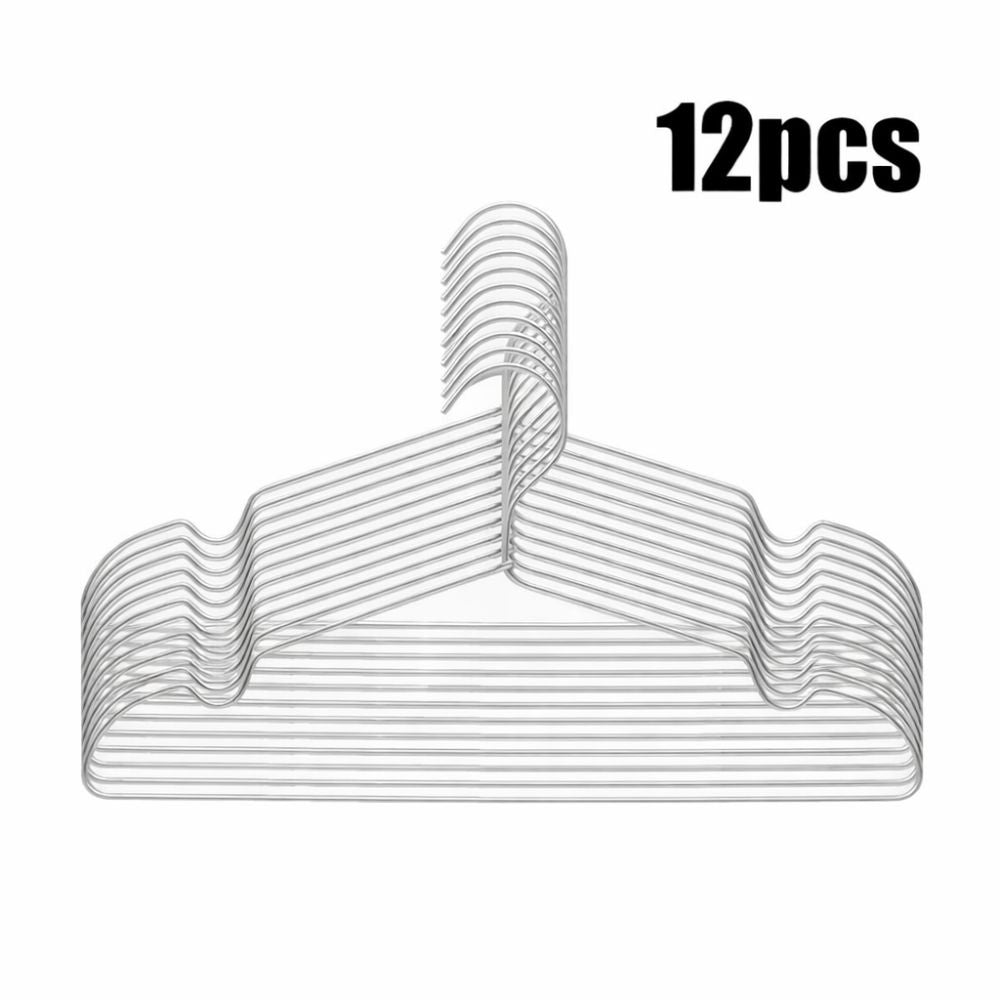 SleekLine Clothes Hangers - Durable Aluminum, Space Saving 12-Piece Set 0