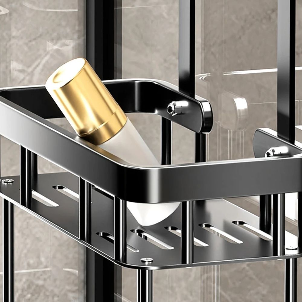 Sleek Shower Caddy - Stainless Steel, Space-Saving Organizer 2
