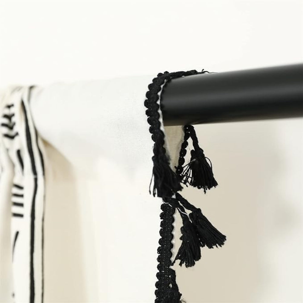 Solara Blackout Curtain - Embroidered Microfiber, Elegant Tassel Design 7